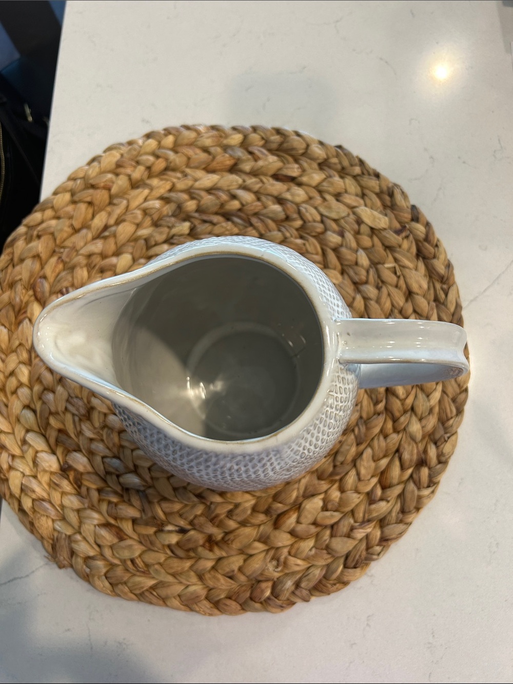 Source Unknown Cream Textured Ceramic Pitcher - Picture 2 of 6